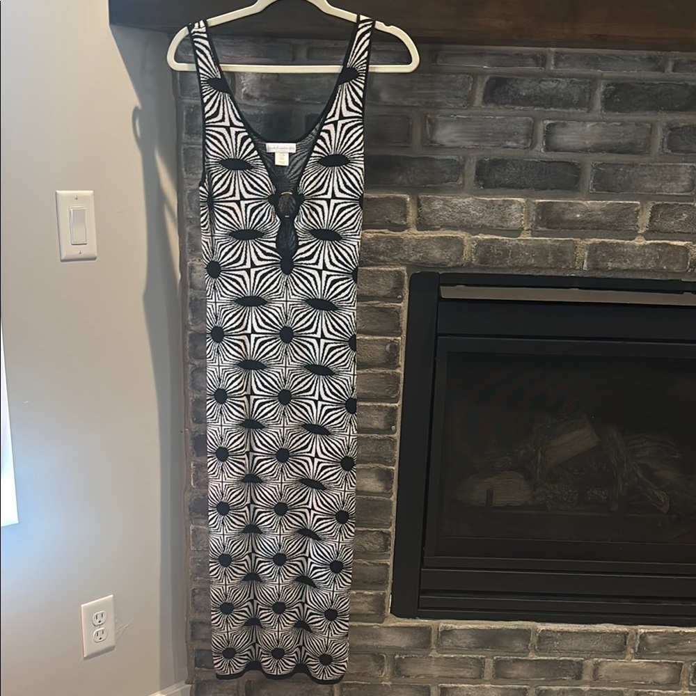 House of Harlow 1960 Black and White Patterned Maxi Dress